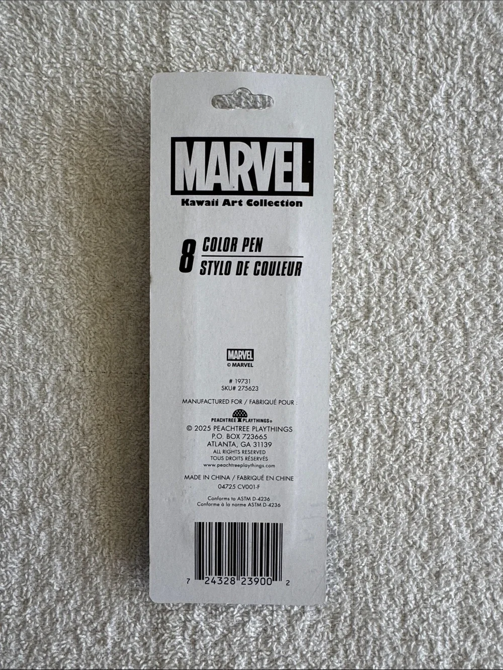 Marvel Avengers Yellow 8-Color Assorted Ink Pen